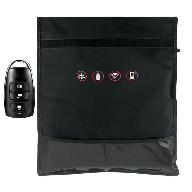 Signal Isolation Bag Anti Tracking Protector Signal Blocking Pouch With Transparent Sealed Pocket For Phone Card Transmitter