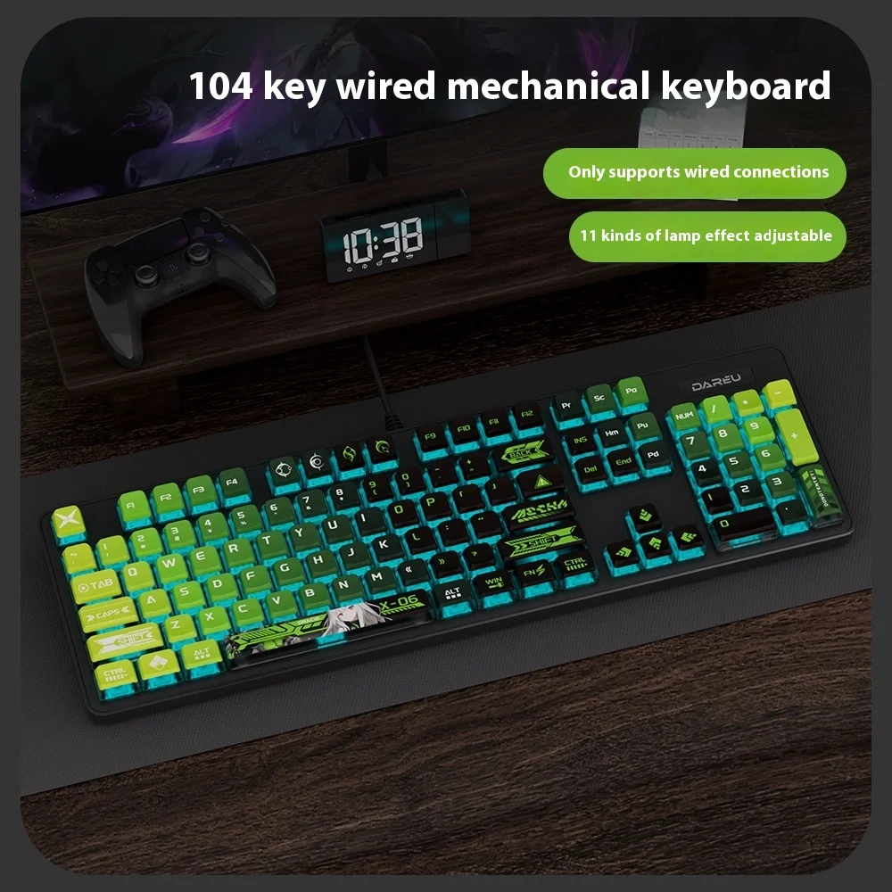 Dalu You LK175Grace: Mechanical Keyboard Male and Female Wired Gaming Computer Laptop Universal Esports Christmas Gift