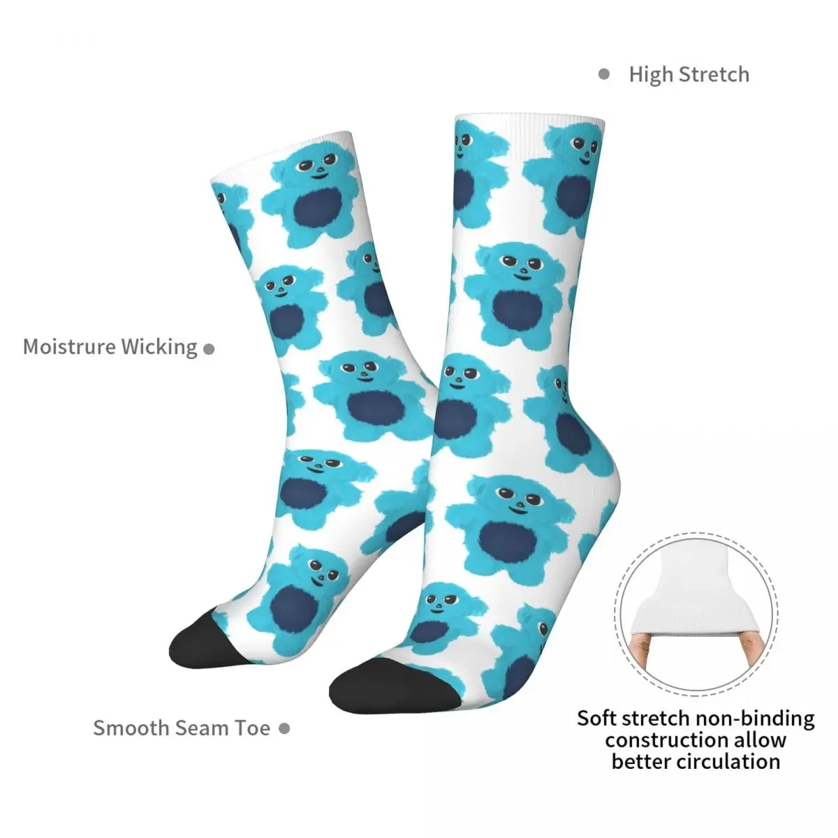 Beebo Pattern Socks Harajuku Super Soft Stockings All Season Long Socks Accessories for Unisex Birthday Present