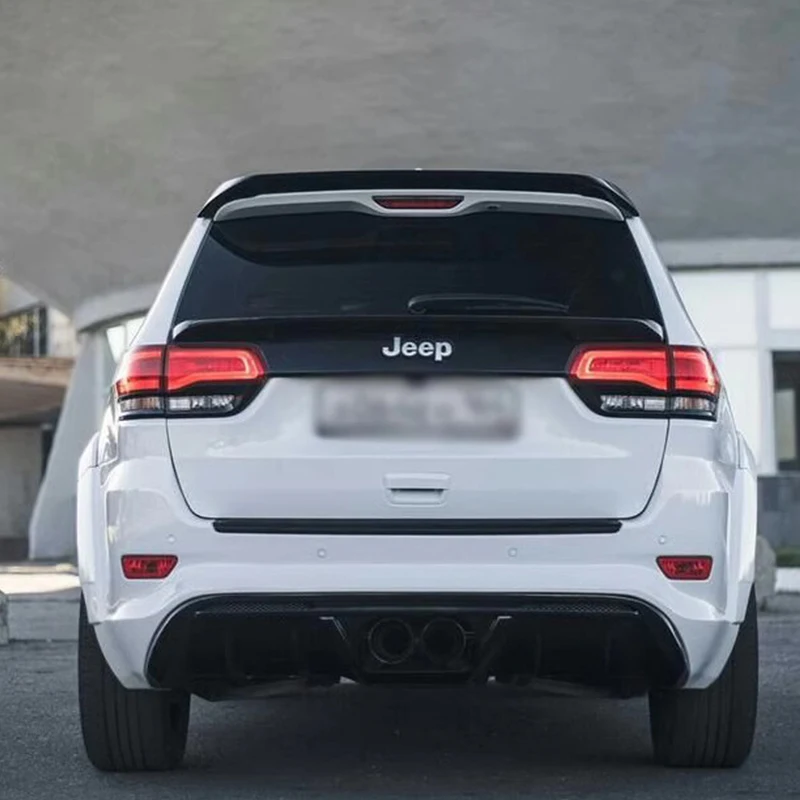 Spoiler Grand Cherokee For Jeep Car 2013-2020 Rear Trunk Lid Boot Ducktail Lip Wings Black Carbon Exterior Tuning Accessories