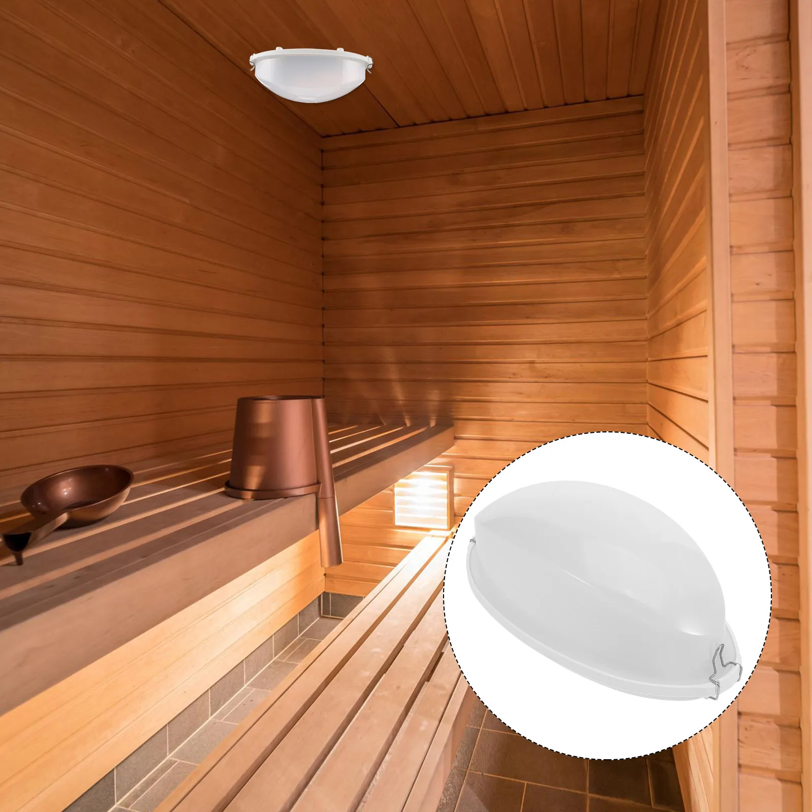 

Explosion-proof Sauna Lights Steam Room Lamp Metal Glass Anti-fog Design Easy Install Spa Accessories Wall Mount Fits Various