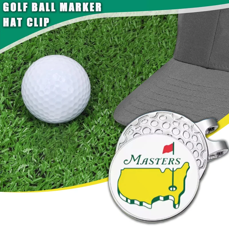 Golf Hat Clip Ball Marker Magnetic Easily Attach to Hat Cartoon Flag Pattern Baseball Cap Clips Jewelry Accessories Gift