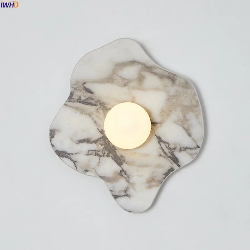 

IWHD Creative Patterned Ceramic LED Wall Sconce Lamp For Home Lighting Bedroom Wabi Sabi Bathroom Mirror Stair Lights Wandlamp