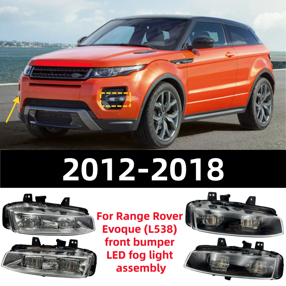 

For Range Rover Evoque (L538) 2012-2018 Automotive Front Bumper LED Fog Light Assembly OE: LR026090 LR026089
