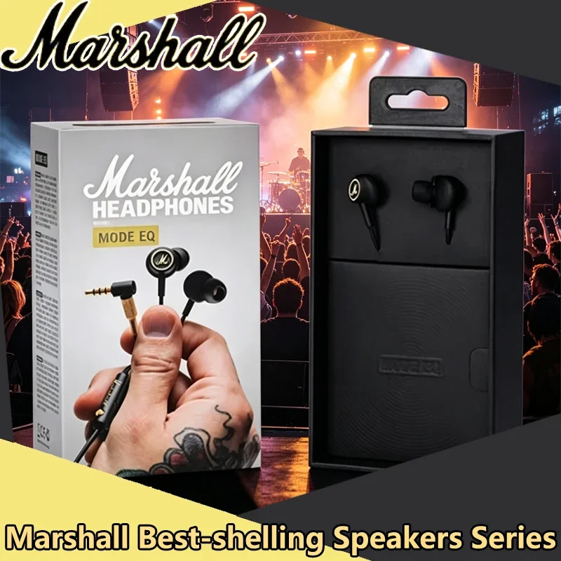 

Наушники Marshall Mode EQ 3.5mm с микрофоном, проводные, HiFi, с глубокими басами, для игр, высококачественные