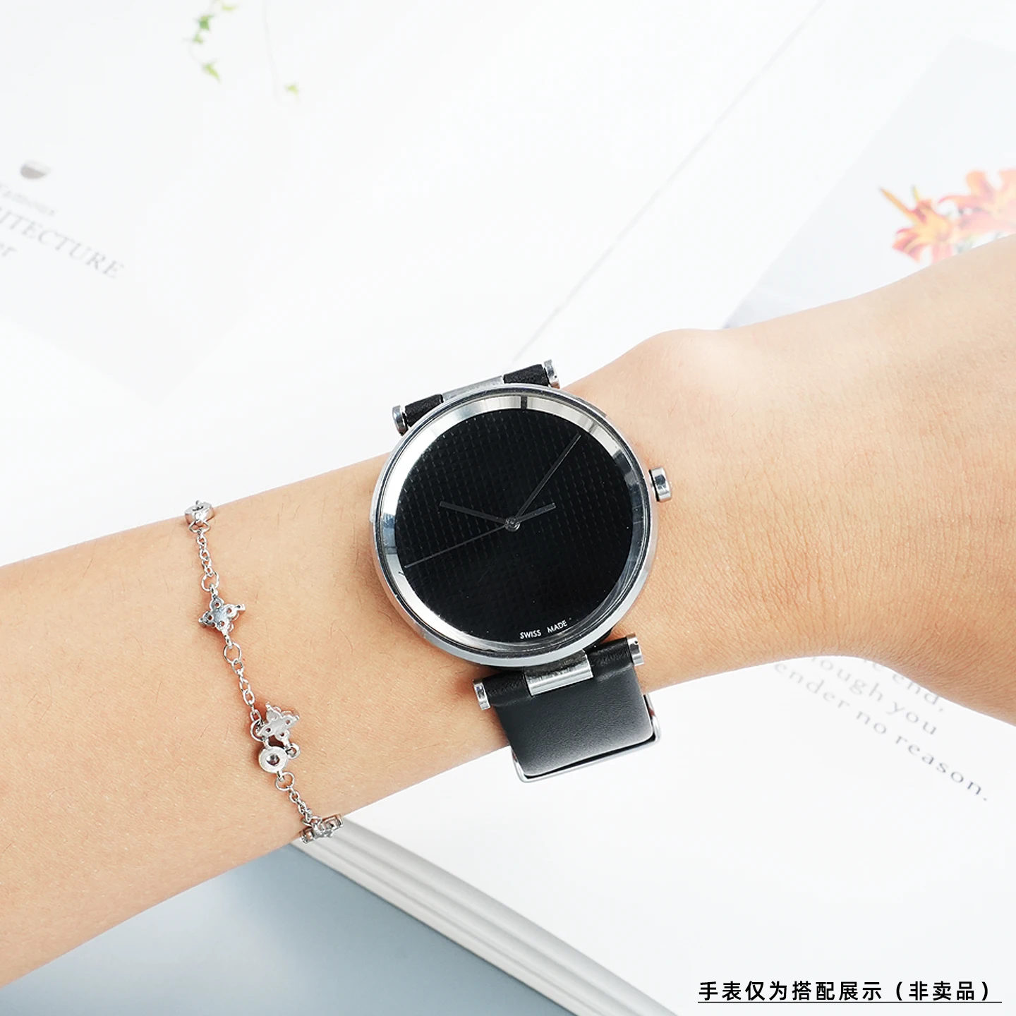 لساعات كالفن كلاين K1S21102/K1C21120 سلسلة ساعات جلدية للرجال والنساء سلسلة ساعات CK جلد البقر حزام ساعة أسود 20 مللي متر