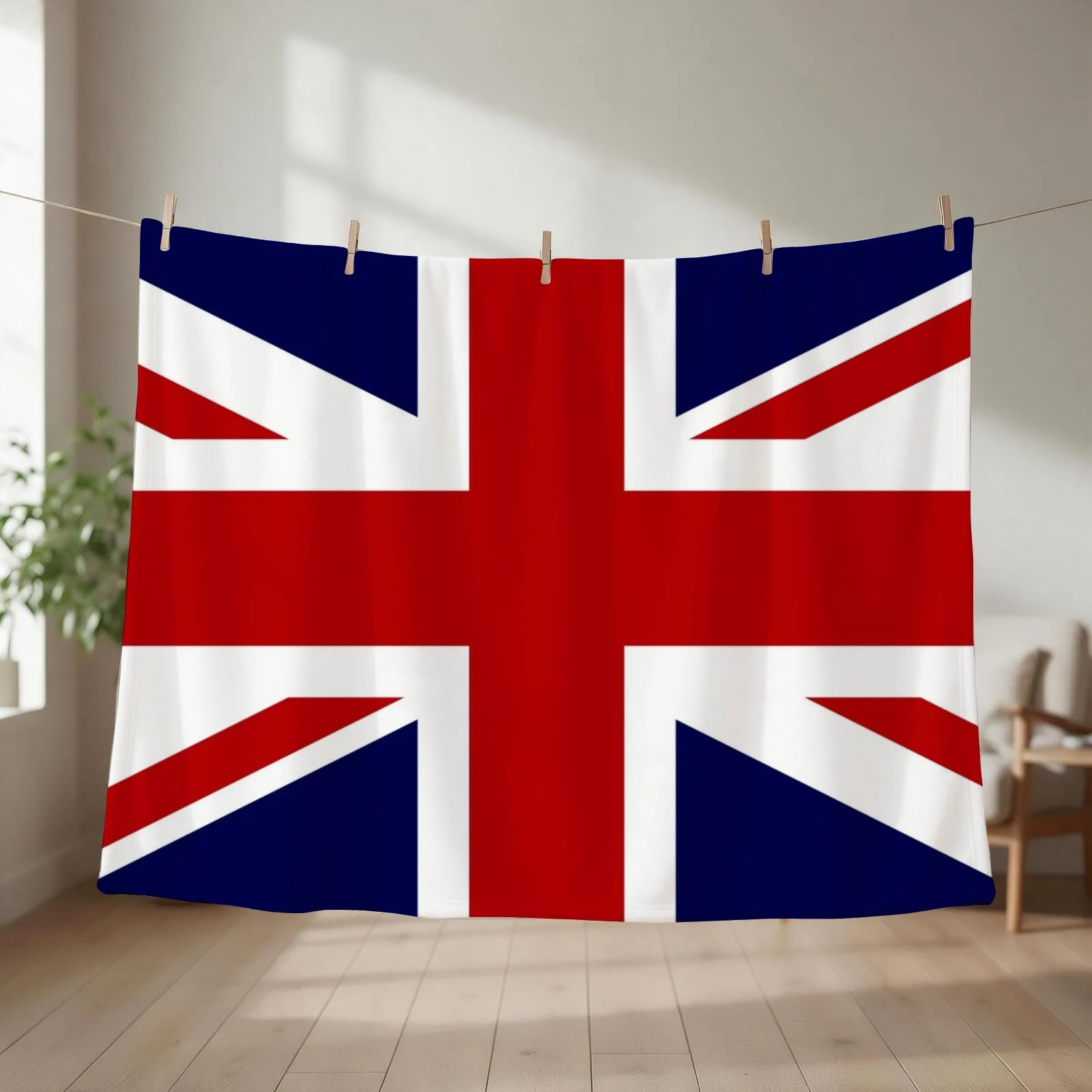 Union Jack Flag of the UK Throw Blanket couch cozy soft plush fuzzy picnic outdoor blanket