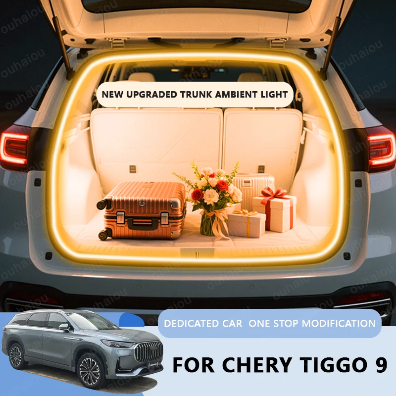 

FOR CHERY TIGGO 9 trunk light modification light Atmosphere lights White warm white Rear Trunk LED Light Bar