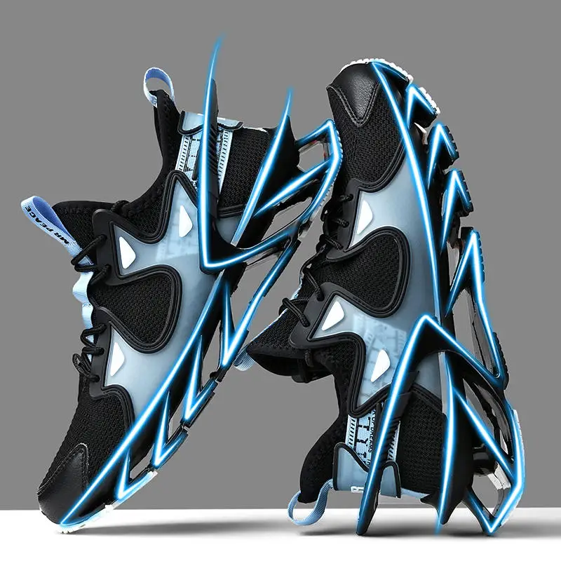 

Putian Men's Running Shoes Breathable Shock Absorption Large Size Running Anti-slip Fashionable Dad Sneakers Youth Energy