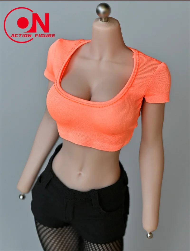 قميص قصير بدون خصر للإناث ، نموذج ملابس مناسب لشخصية جندية الحركة 12 "، قطع منخفض ، مقياس #5