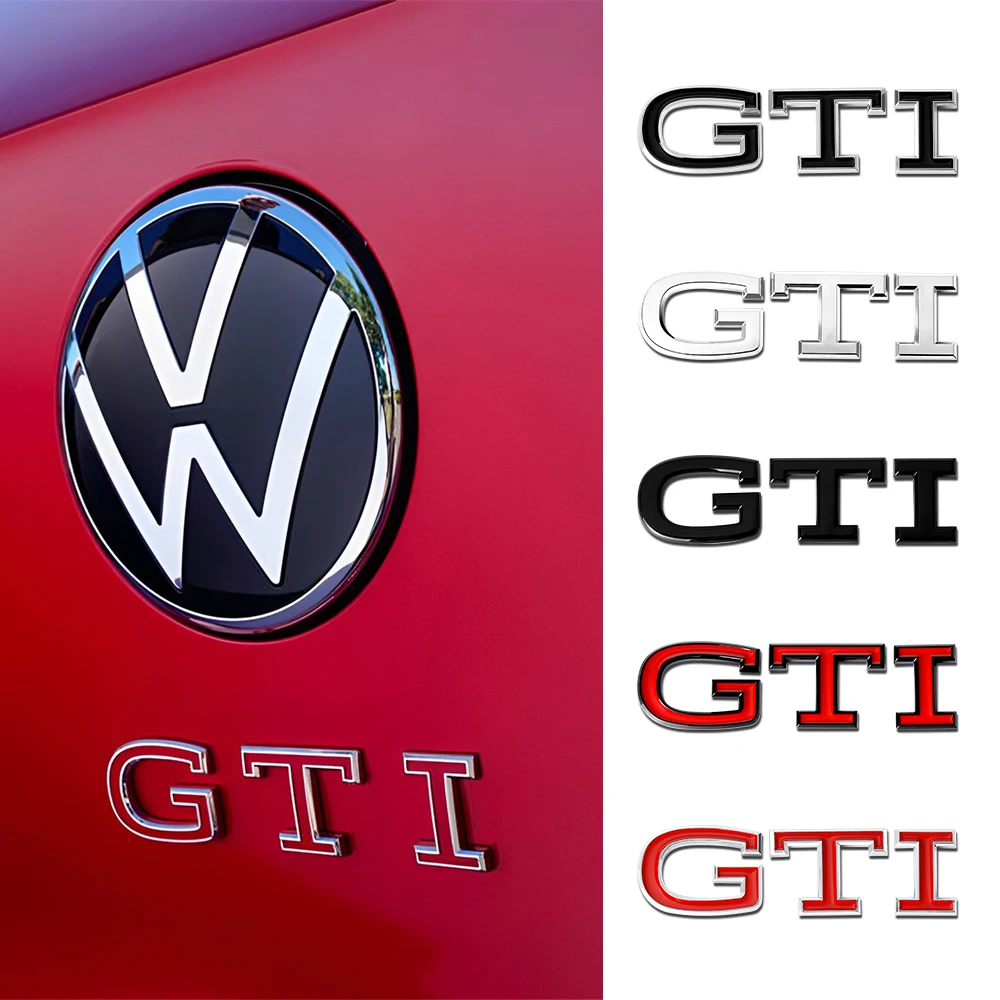 1Pc ABS 3D Car Badge Sticker GTI Logo Decal Styling For VW Golf 8 GTI Passat B6 Scirocco Tiguan Polo Beetle Touran Accessories