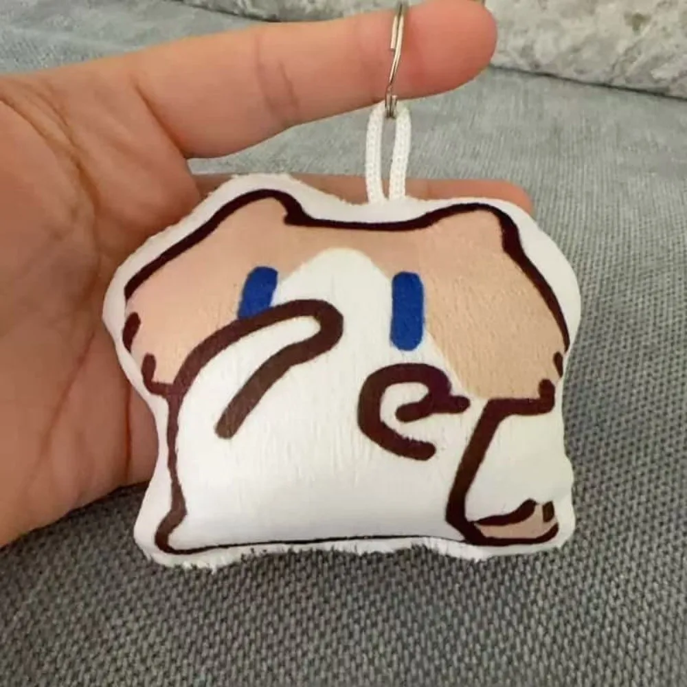 Press Sound Cat Sound Keychain Abstract Cartoon Mini Cat Key Ring Lint Resistant Animal Kitten Bag Charm Key Holder Ornament