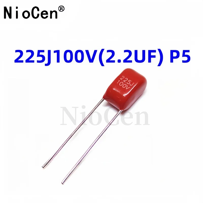 

（5pcs）Brand New CL21X Polyester Film Capacitor 100V225J 2.2uF 100V225K Pin Distance P5/7.5mm