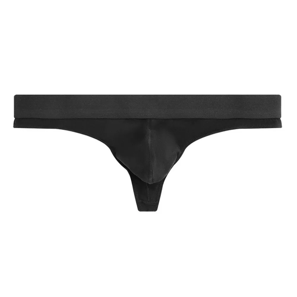 Comfortable Cotton Men Thin Thongs Low Waist Underpants Men's Panties Solid Color T-back Male Briefs Men