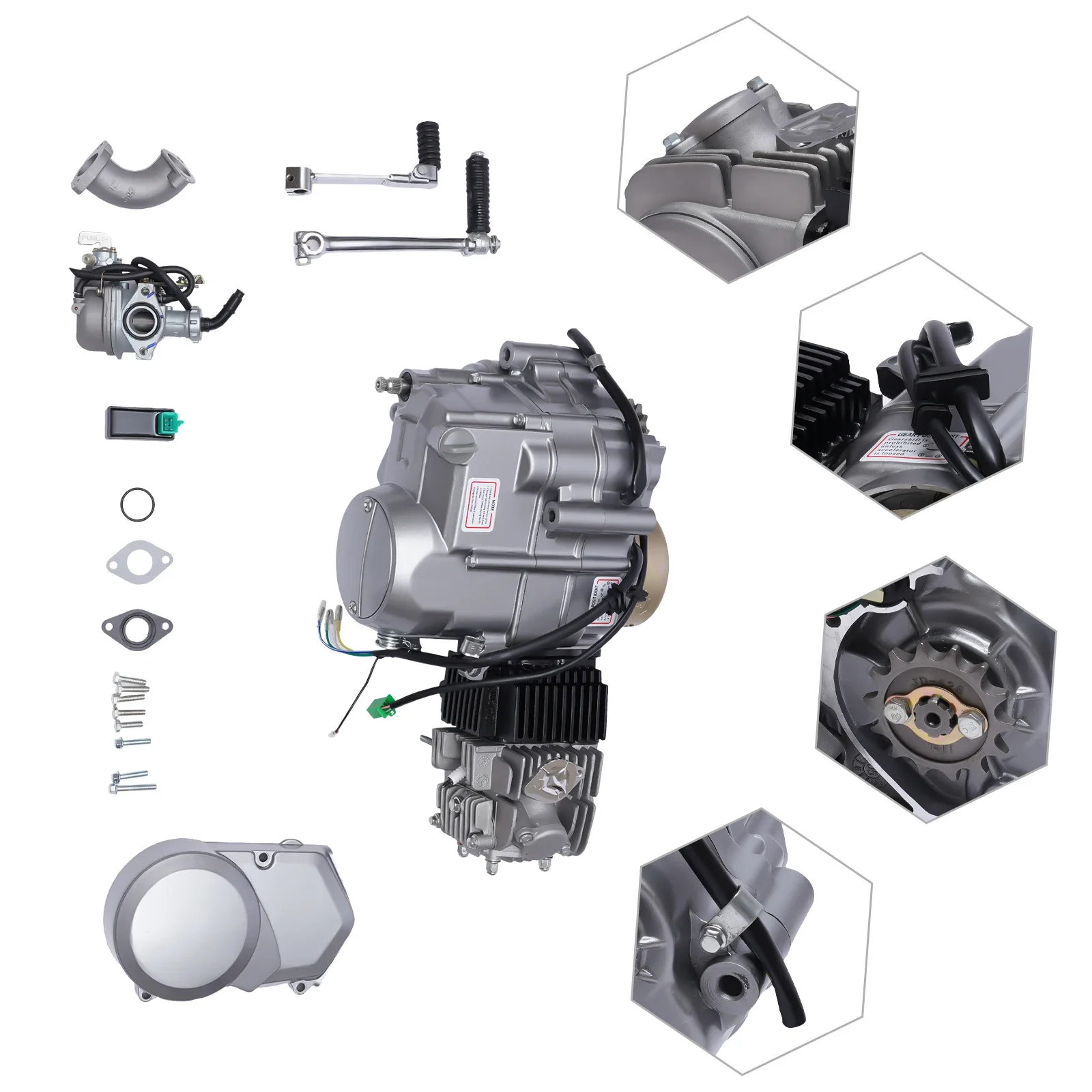 for 4-Stroke Engine,Single Cylinder Air Cooling Engine with High Power and A Large Fuel Tank,fits for Crf50 / Crf70 / Xr50,ect