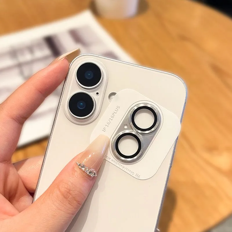 Full Cover Metal Camera Glass For iPhone 16 16Plus 16 Pro Max Coque For iPhone 16 16 Pro Max 16 Plus Camera Protection Glass