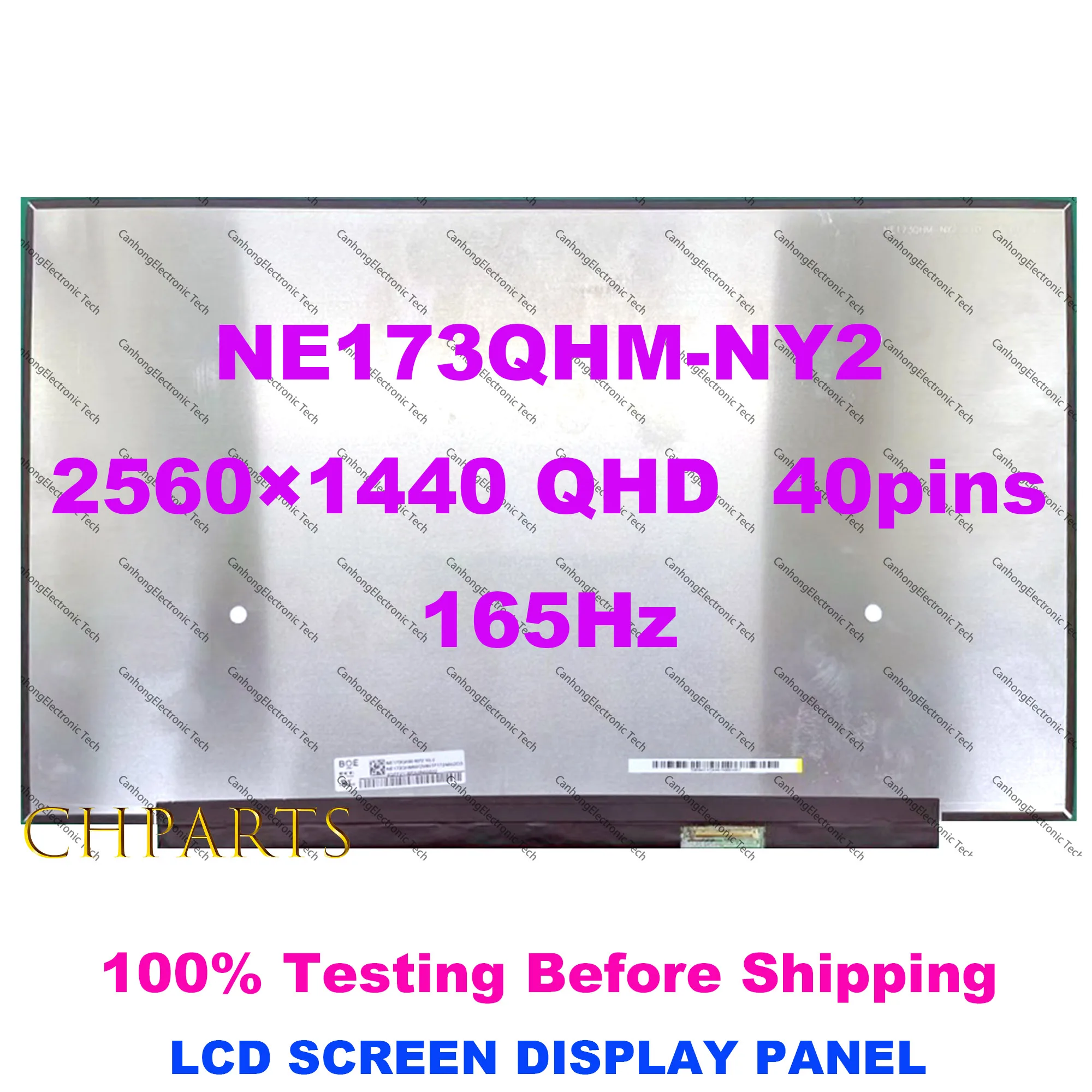 

17.3" QHD 2K 2560x1440 165Hz Laptop LCD Screen Display Panel NE173QHM-NY2 Fit NE173QHM NY3 NY4 NY5 100% sRGB Upgrade 40pins eDP