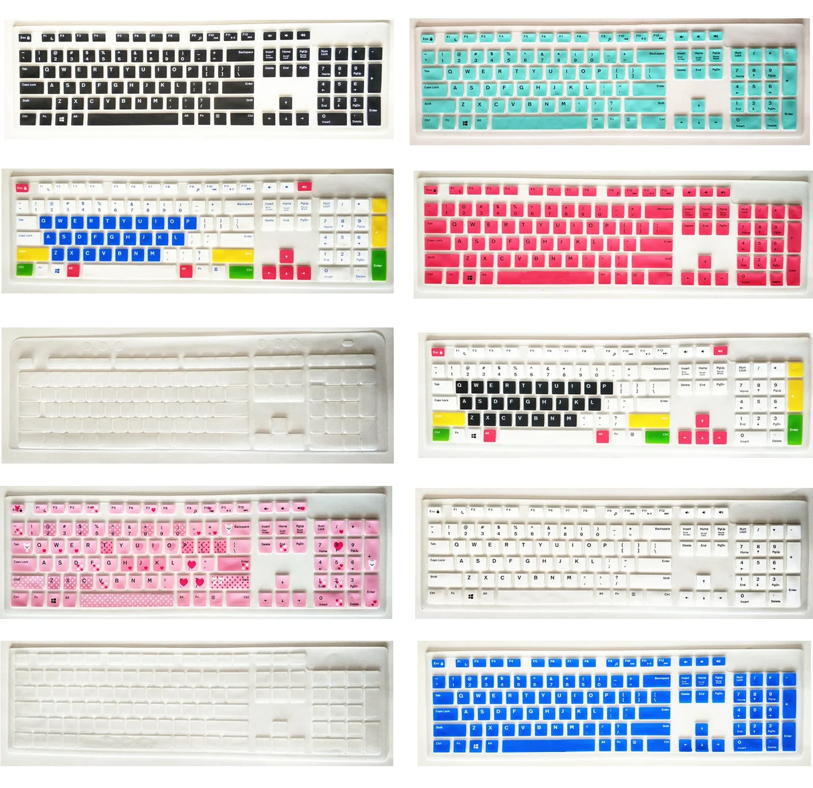 Custom Fit Keyboard Skin Protector for Dell KB216P/KB216T/KM636 Models