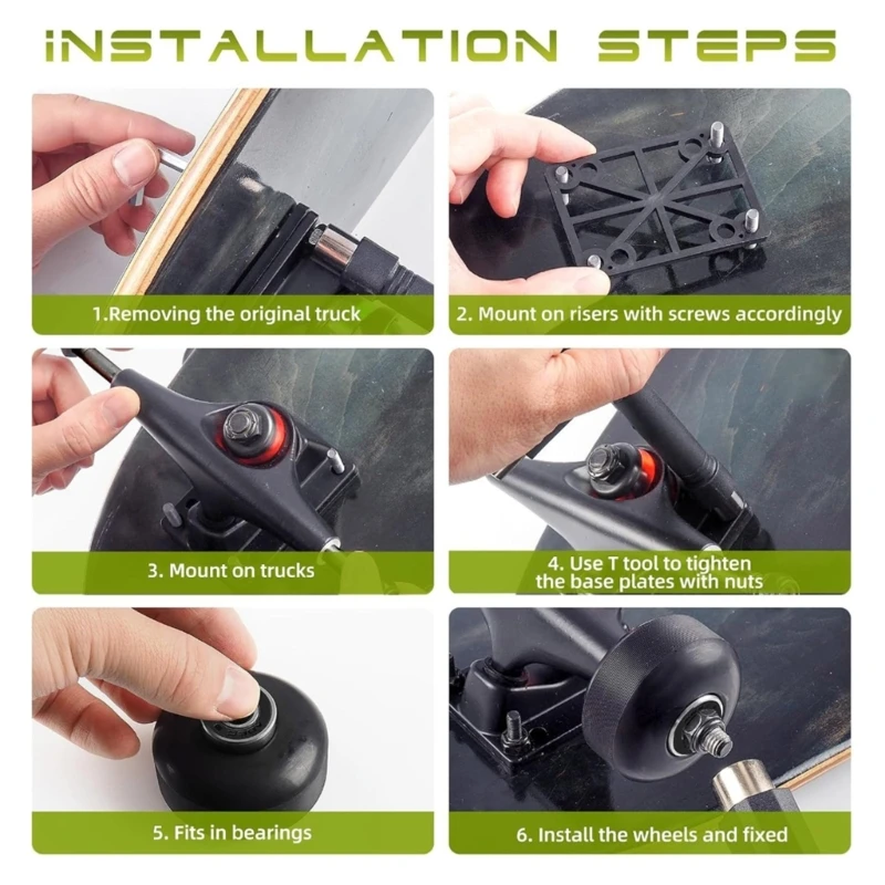 

5-дюймовые грузовики для скейтбордов повышают стабильность при езде на большие расстояния