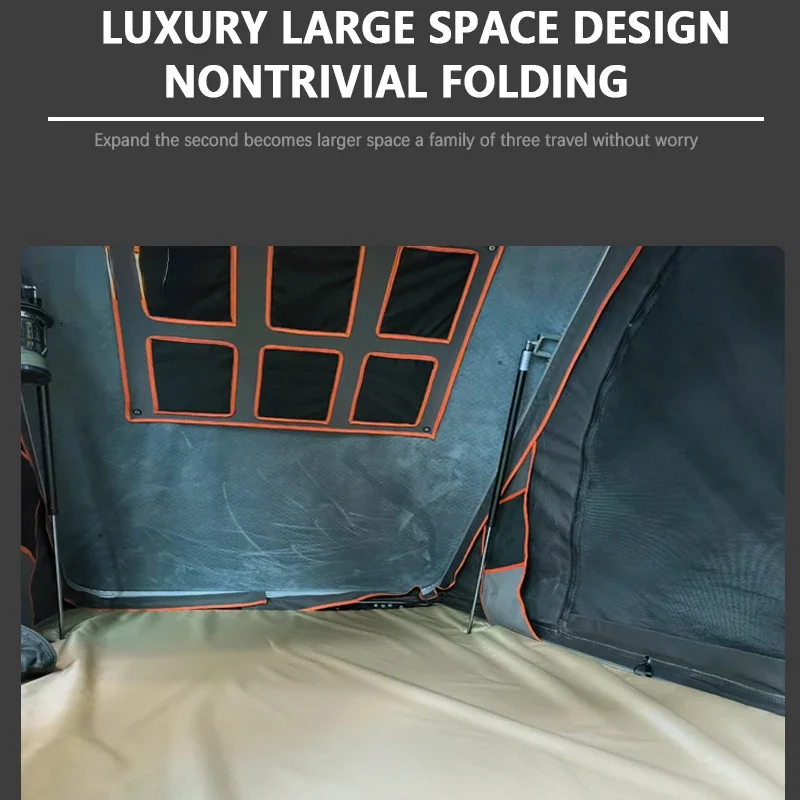 

Triangle Car Roof Top Outdoor Tent Waterproof Rooftop Tents Camping Hiking Home Foldable Awning for 1-2 Persons