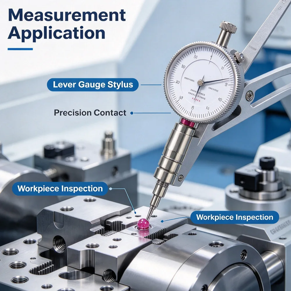 Lever Indicator Probe Compatible with For Dial Test Indicators Featuring M1.6 Thread and 2.0x12.8mm Dimensions