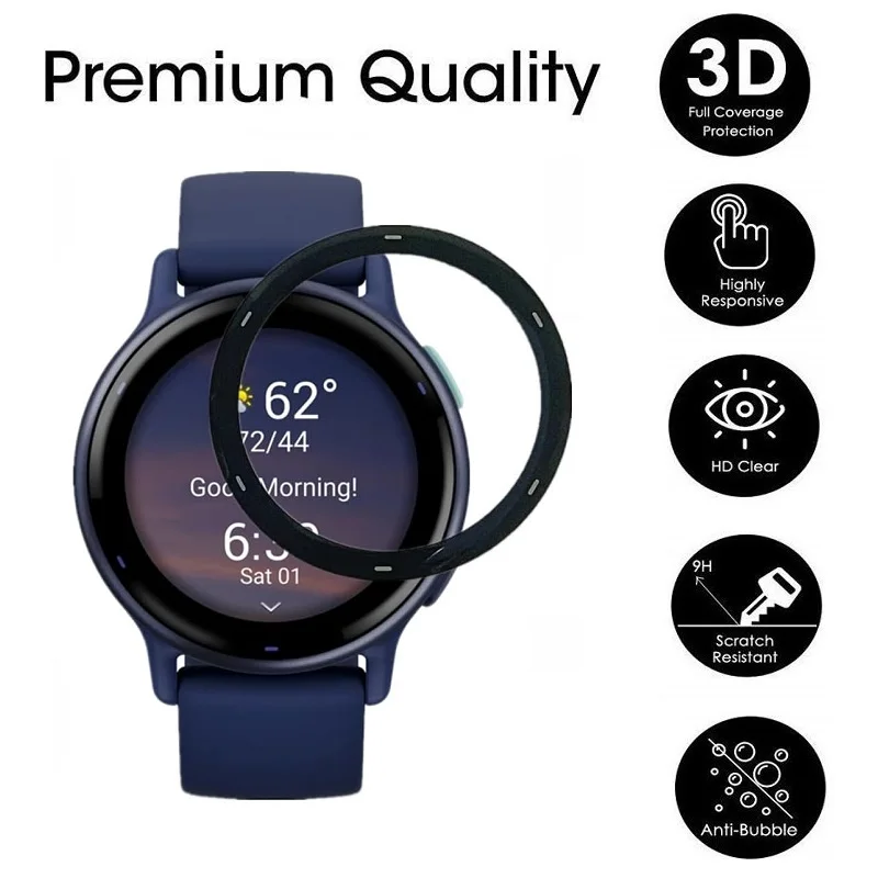 Защитная 3d-пленка с закругленными краями для смарт-часов Garmin Vivoactive 5, мягкая защитная пленка с полным покрытием, 3 шт.