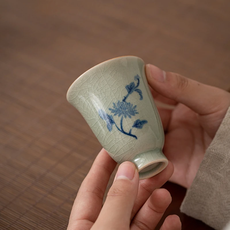 Taza de cerámica china para invitados en el hogar, taza de Orquídea, bambú, crisantemo, belleza, ciruela, aroma Personal, Té individual, Teaware, cocina, comedor, Bar