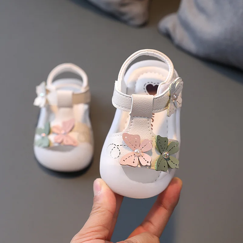 босоніжки Girls Sandals 2023 Summer Soft Sole Infant Toddler Girl Shoe Baby Walking Shoe Bowknot Princess Sandals Baby Girl Shoe