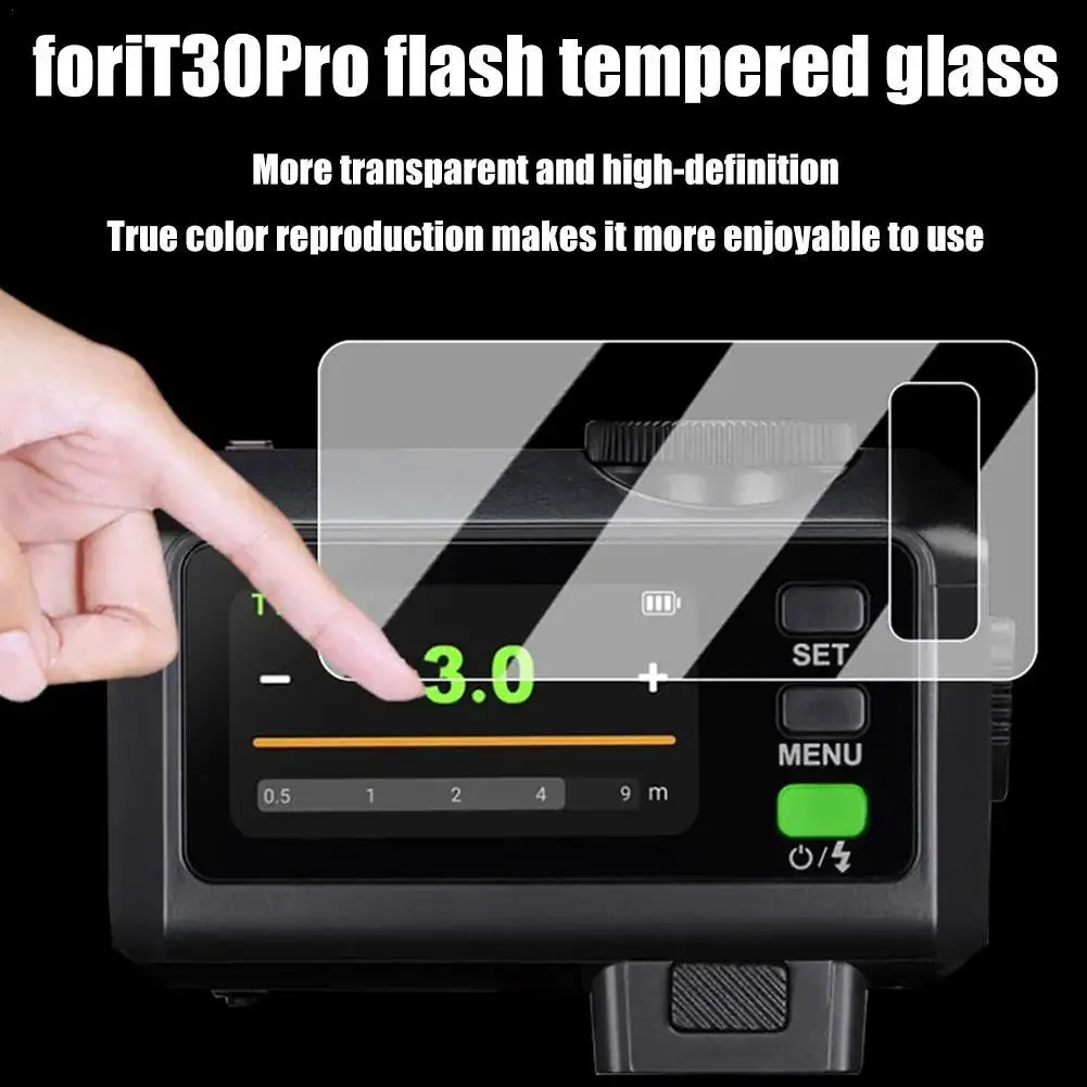 ฟิล์มกระจกนิรภัยสำหรับแฟลช Godox IT30Pro แบบใส ป้องกันการตกกระแทก ป้องกันรอยขีดข่วน อุปกรณ์เสริมสำหรับแฟลชขนาดเล็ก