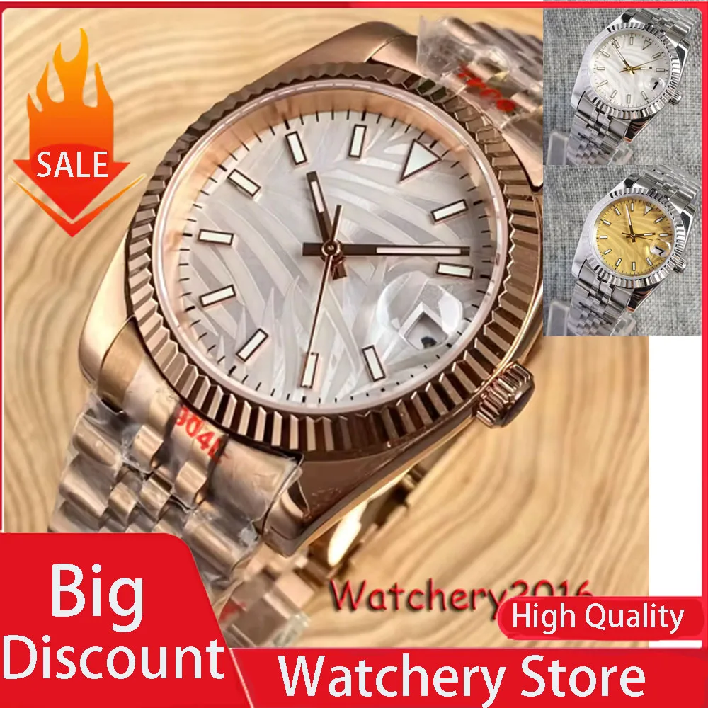 

BLIGER 36mm/ 39mm Palm Texture White/Yellow Calendar Window Dial Luminous 50m Waterproof NH35A Automatic Men Dive Watch