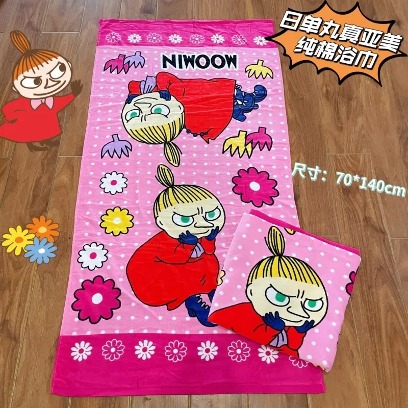 

Cute Moomin Little My Print Bath Towel 70*140cm Soft Microfiber Absorbent Towel for Bathroom Shower Travel