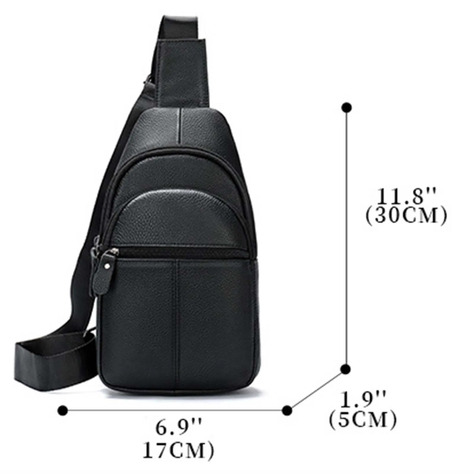 Bolsa transversal de couro de vaca de primeira camada masculina, grande capacidade, pequena mochila masculina para uso diário