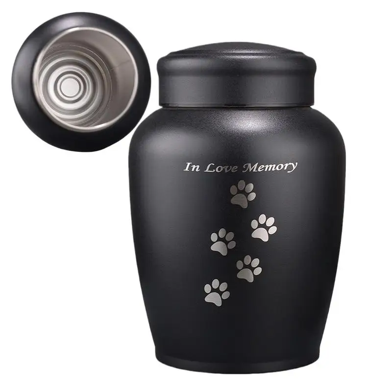 Pet Urn Metal Cat Cremation Urn For Ashes Puppy Cremation Box For Living Room Dog Funeral Container Memorial Funerary Supplies