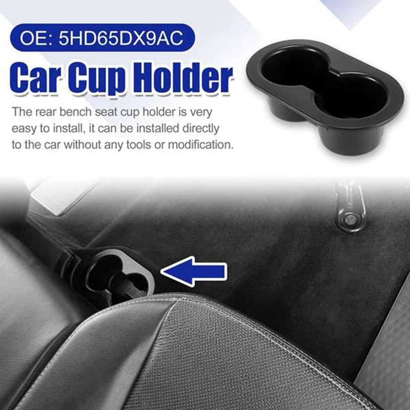 For Dodge Ram 2002-2016 1500 2500 3500 Spare Parts Parts Car Rear Seat Cup Holder Dual Drink Cupholder 5HD65DX9AC