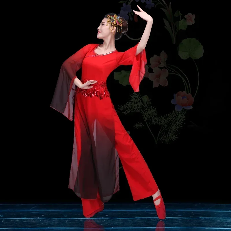 Chiński bęben do tańca ludowego Yangko Kostiumy do tańca Kobiety Tradycyjny strój do tańca narodowego Klasyczny strój tancerza na scenę