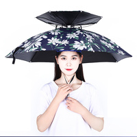 Fishing Hats Double Fishing Umbrella for Sunny and Rainy