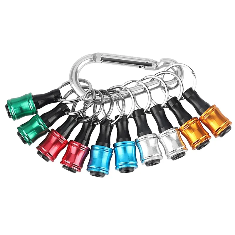 

A63X-50PCS 1/4Inch Hex Shank Screwdriver Bits Holder Extension Bar Keychain Screw Adapter Drill Change(5 Colors)