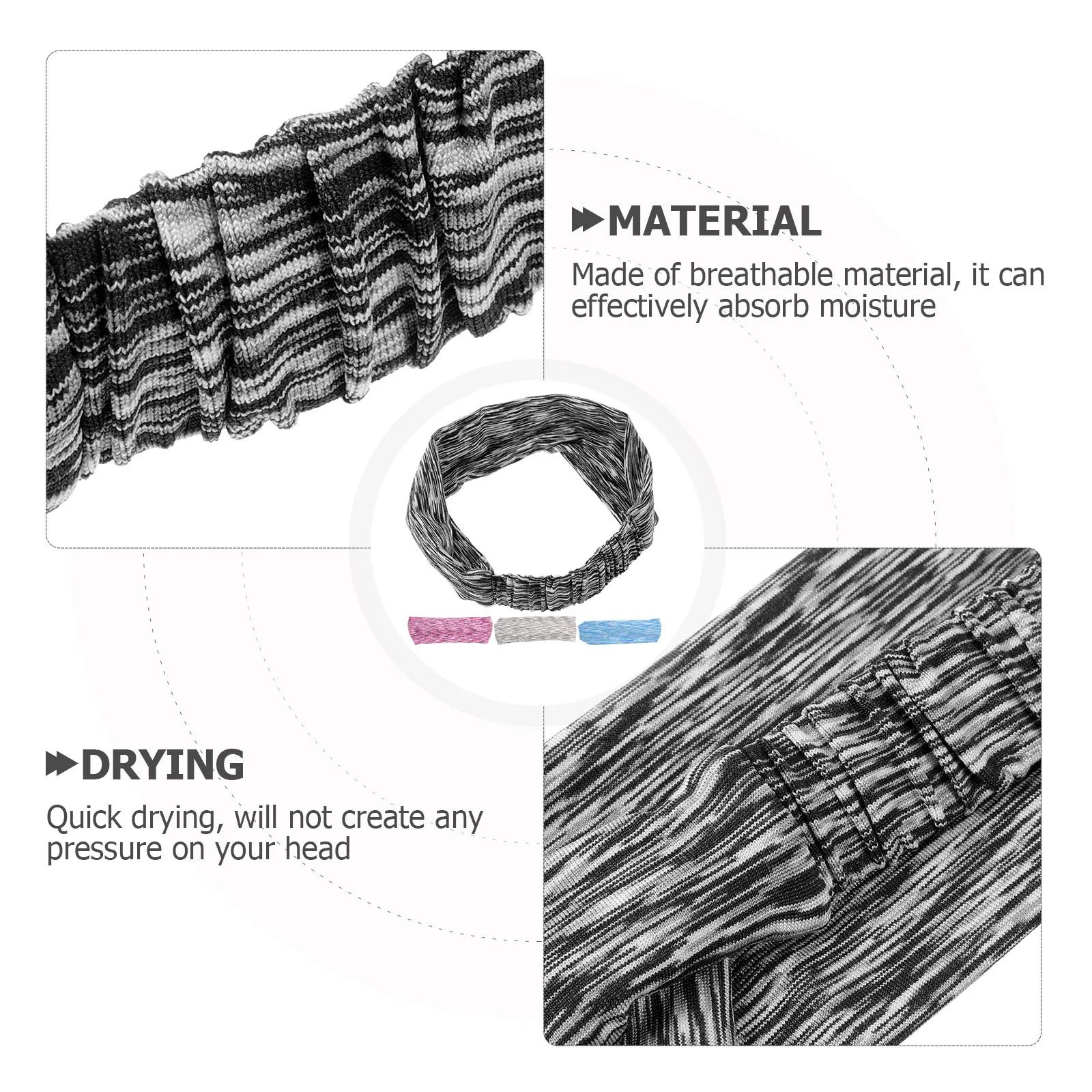 

4 шт., эластичные спортивные повязки на голову в полоску, дышащая повязка на голову для тренировок, бега, фитнеса, тренажерного зала, повязка на голову, повязки для женщин