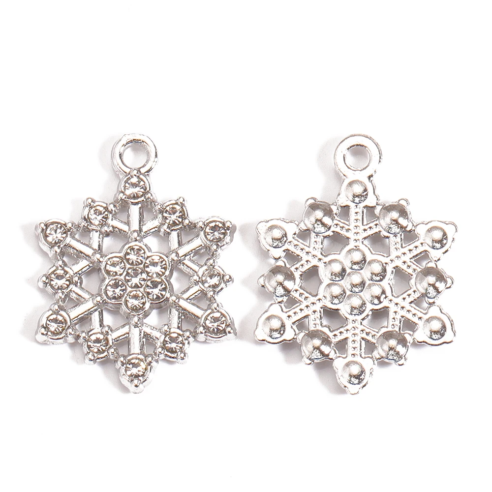 Peixin 10 قطع فاخرة كريستال حجر الراين ندفة الثلج قلادة سحر للنساء أقراط قلادة الاكسسوارات اليدوية الحلي