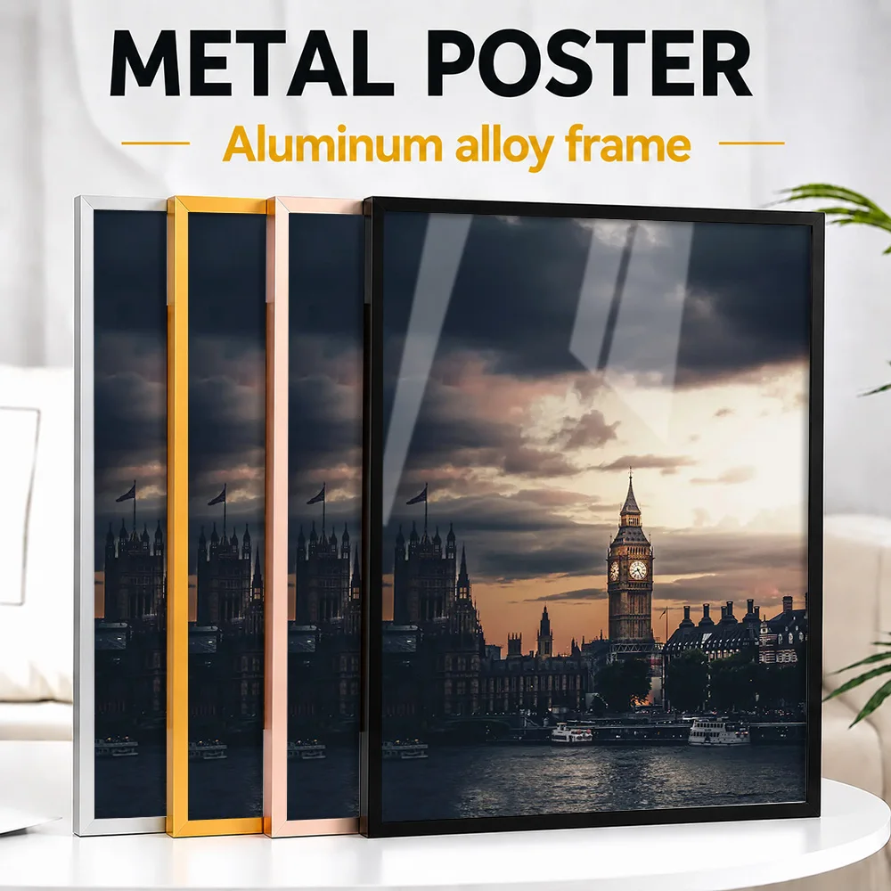 London United Kingdom Metal Poster With Aluminum Alloy Frame Customized Photographic Wall Art For Living Room And Travel Agency