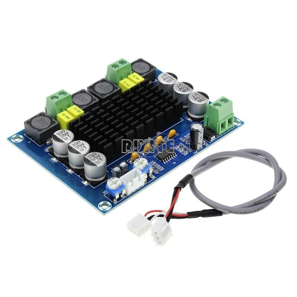 RIXITE DC 12V 24V 120W*2 TPA3116 D2 Dual Channel Digital Power Audio Amplifier Board Good