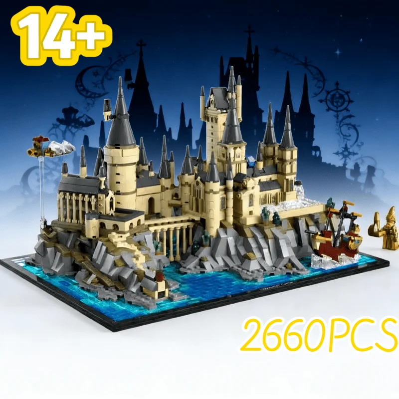 

New In Stock 2660PCS Hogwarts Magic Castle Courtyard MOC 76419 Set DIY Building Bricks Kit Kids Friends Birthday Holiday Gifts