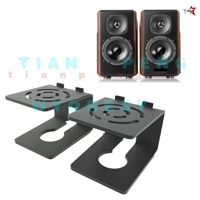 Solid desktop rack for Edifier S2000MKIII/Swans M200MK3+/Yamaha HS7 reserves airflow channel and saves desktop placing room