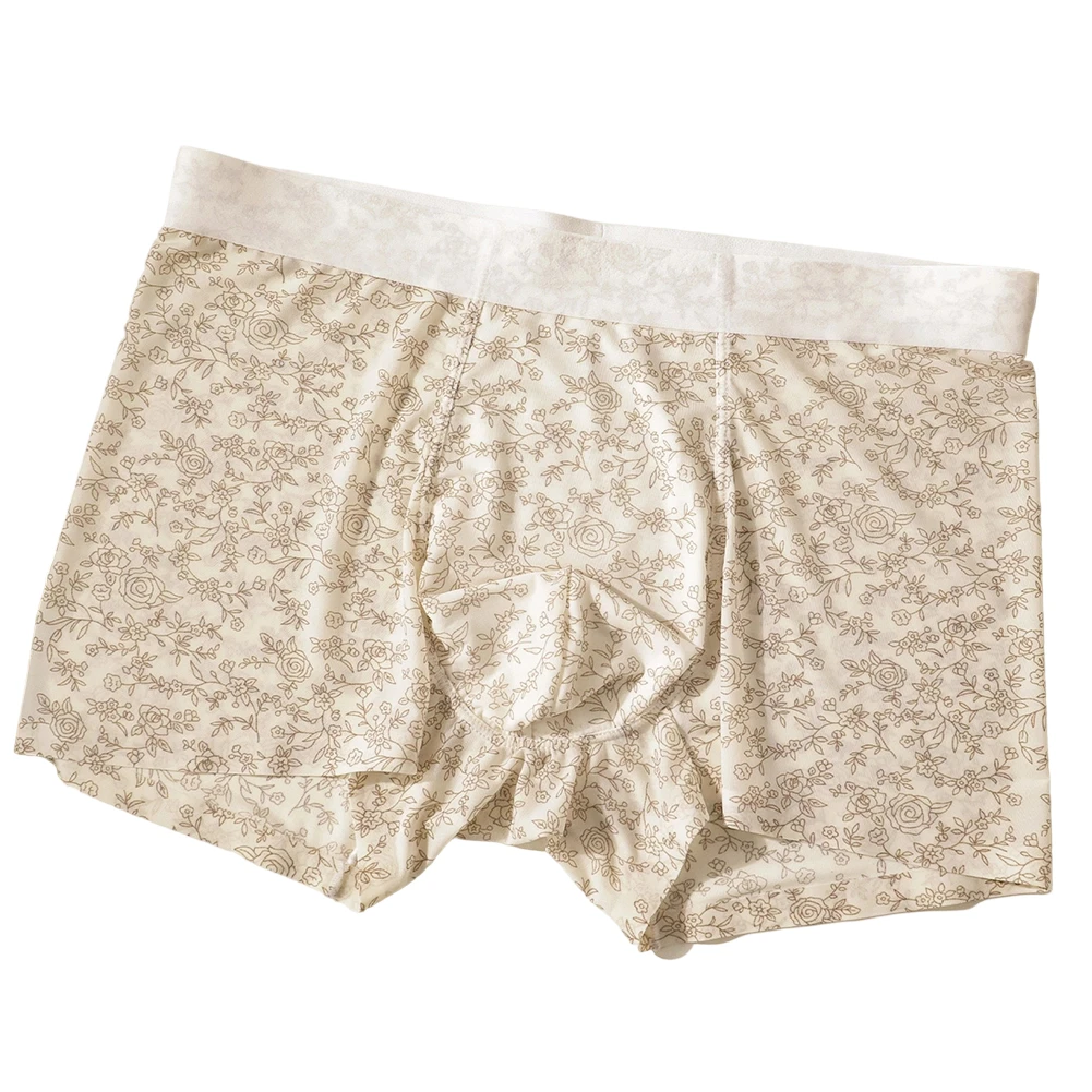 Men Couple Cute Printed Retro Boxer Shorts Comfortable Seamless Underwear Pantie  Breathable Bottoms Brief Boys' Underwear