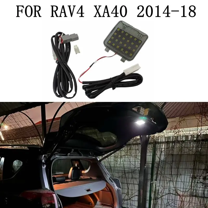 

For Toyota RAV4 RAV 4 XA40 white LED Car Tail Lights Rear Cargo Trunk Light Tailgate Lamp Suitcase Lights Assembly 2014-2018