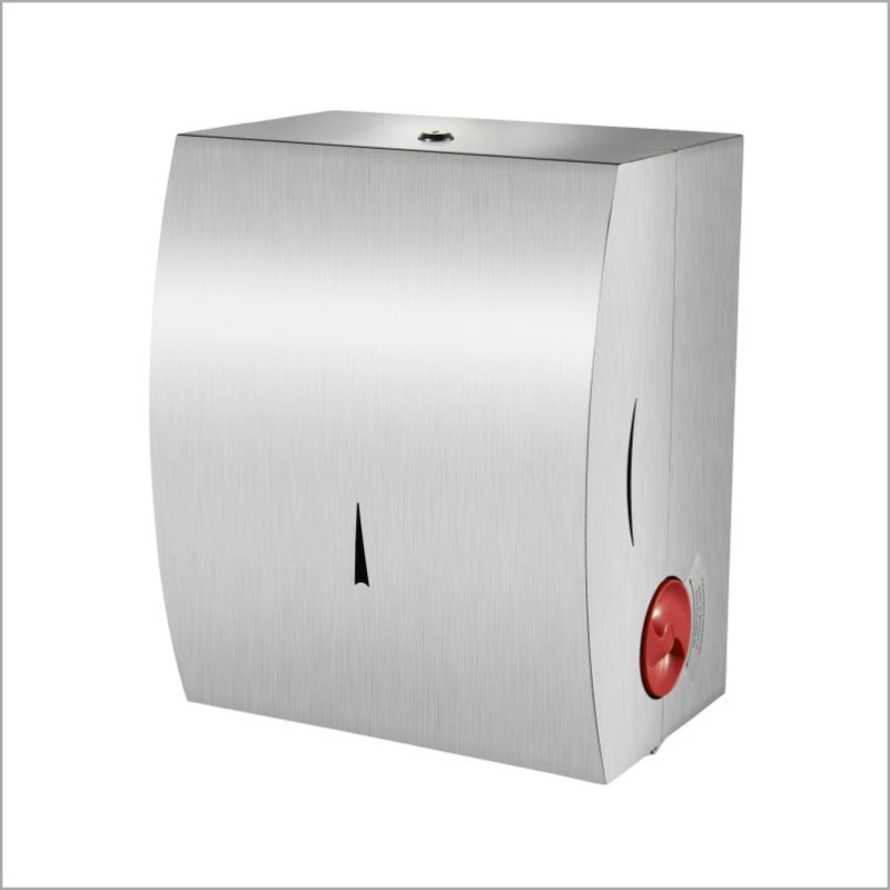 wall mount easily operate tissue box holder stainless steel auto cut paper roll towel dispenser