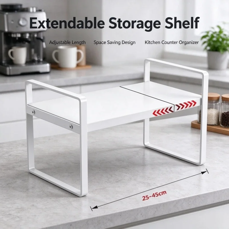 Stocking Stuffers Multi-Layer Expandable Cabinet Storage Rack, Space-Saving Kitchen Organizer Shelf, Practical Holder for Pantry