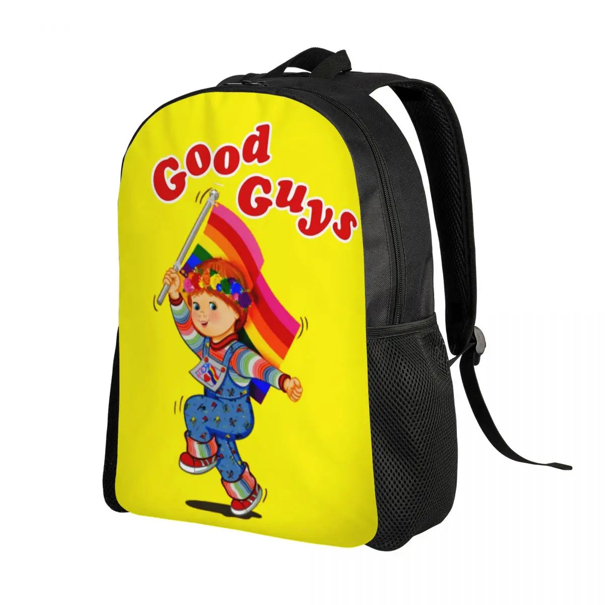 Personalized Good Guys Pride Backpack Women Men Basic Bookbag for School College Cartoon Child's Play Chucky Bags