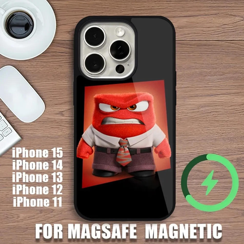 Cartoon I-Inside O-Outs 2 Movie Phone Case For iPhone 11 12 13 14 15 Pro Max Plus Magsafe Magnetic Wireless Charging