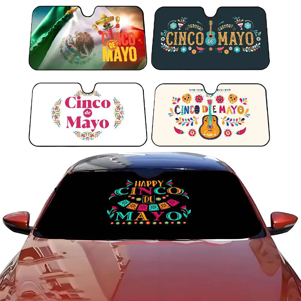 

HAPPY Cinco de MayoS Car SunShade Windshield Anti-UV Protection Front Sun Shade Cooling Protector for Vehicle Interior